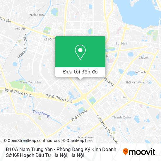 Bản đồ đường đi đến Chợ Nam Trung Yên tại KĐT Cầu Giấy Hà Nội dễ dàng