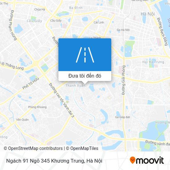 Ban do chi duong den Ngo 345 Khuong Trung Thanh Xuan Ha Noi giup tim duong de dang
