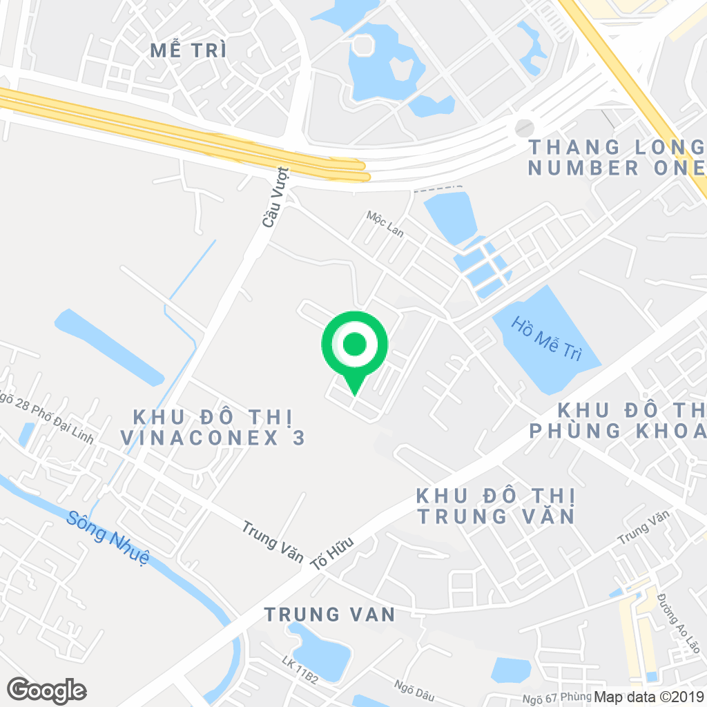 Bản đồ vị trí chính xác phố Lương Thế Vinh phường Trung Văn Nam Từ Liêm Hà Nội