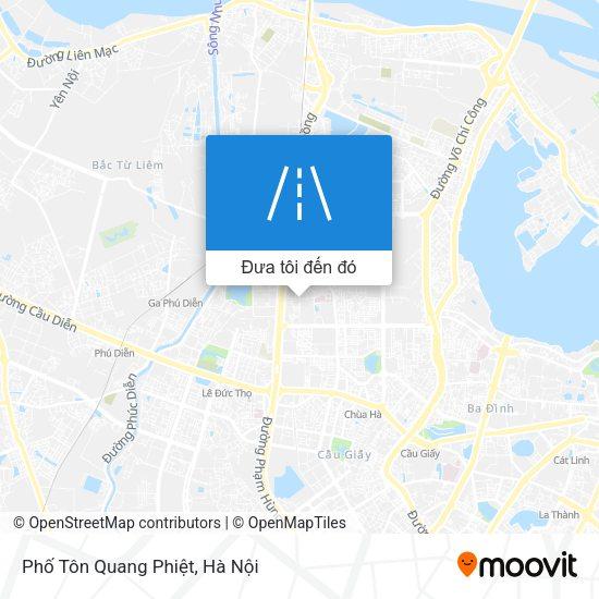 Bản đồ chỉ dẫn đường đi đến phố Tôn Quang Phiệt Bắc Từ Liêm