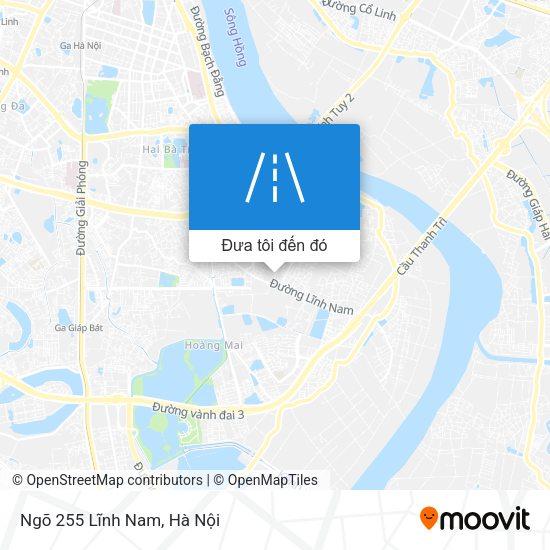 Bản đồ chi tiết xác định vị trí Ngõ 255 Lĩnh Nam, Vĩnh Hưng, Hoàng Mai, Hà Nội