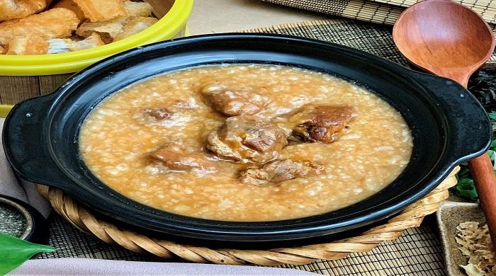 Hình ảnh bát cháo sườn cô là ngõ huyện thơm ngon hấp dẫn thực khách phố cổ hà nội