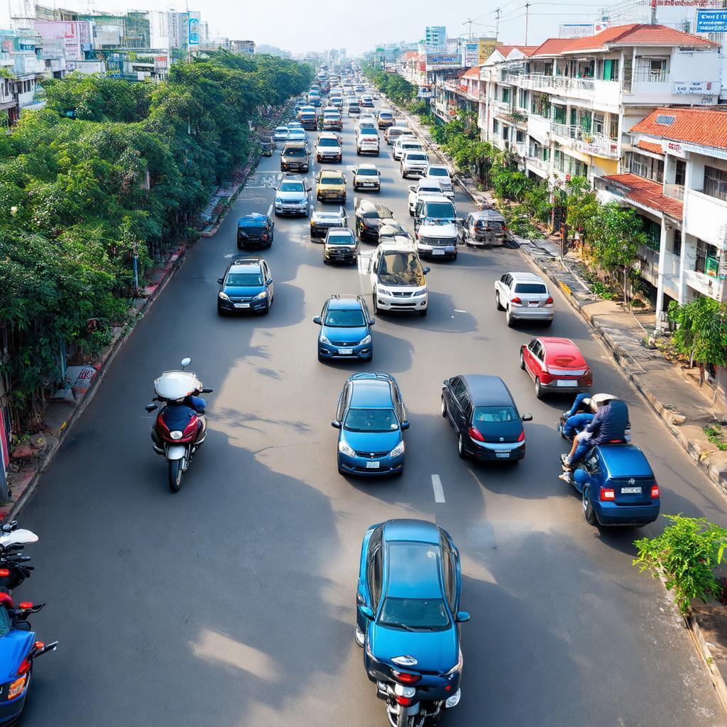 Điểm giao cắt quan trọng tại Ngã 3 Trừ Văn Thố, Bàu Bàng, Bình Dương sầm uất