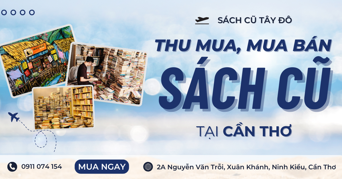 Không gian bên trong Nhà sách Nguyễn Văn Cừ Cần Thơ với các kệ sách đa dạng