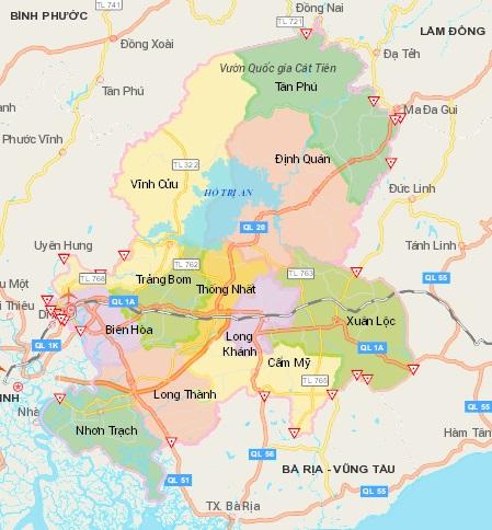 Điểm giao cắt tại Ngã ba Sông Thao xã Hưng Thịnh huyện Trảng Bom Đồng Nai